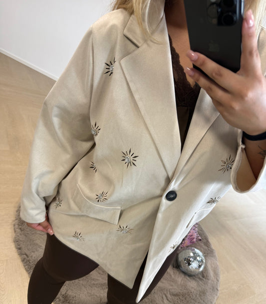Blazer Strass Ecru