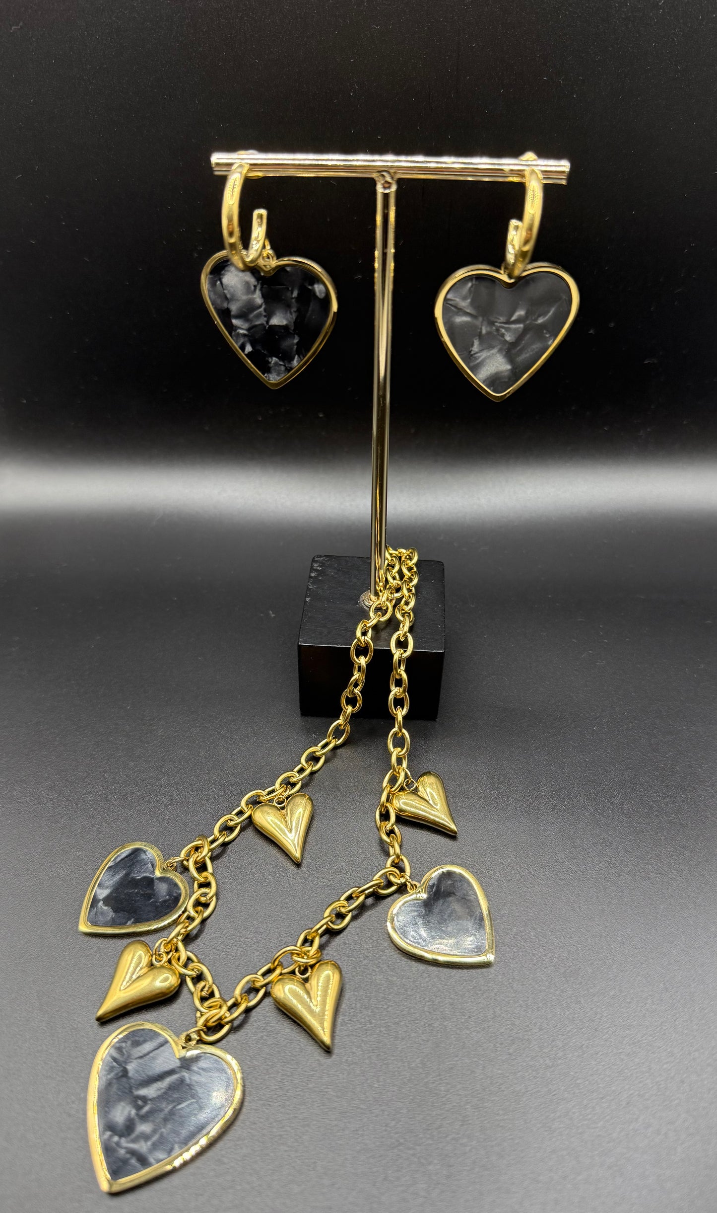 Black Hearts Necklace