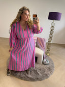 Jurk met streep Roze/Blauw
