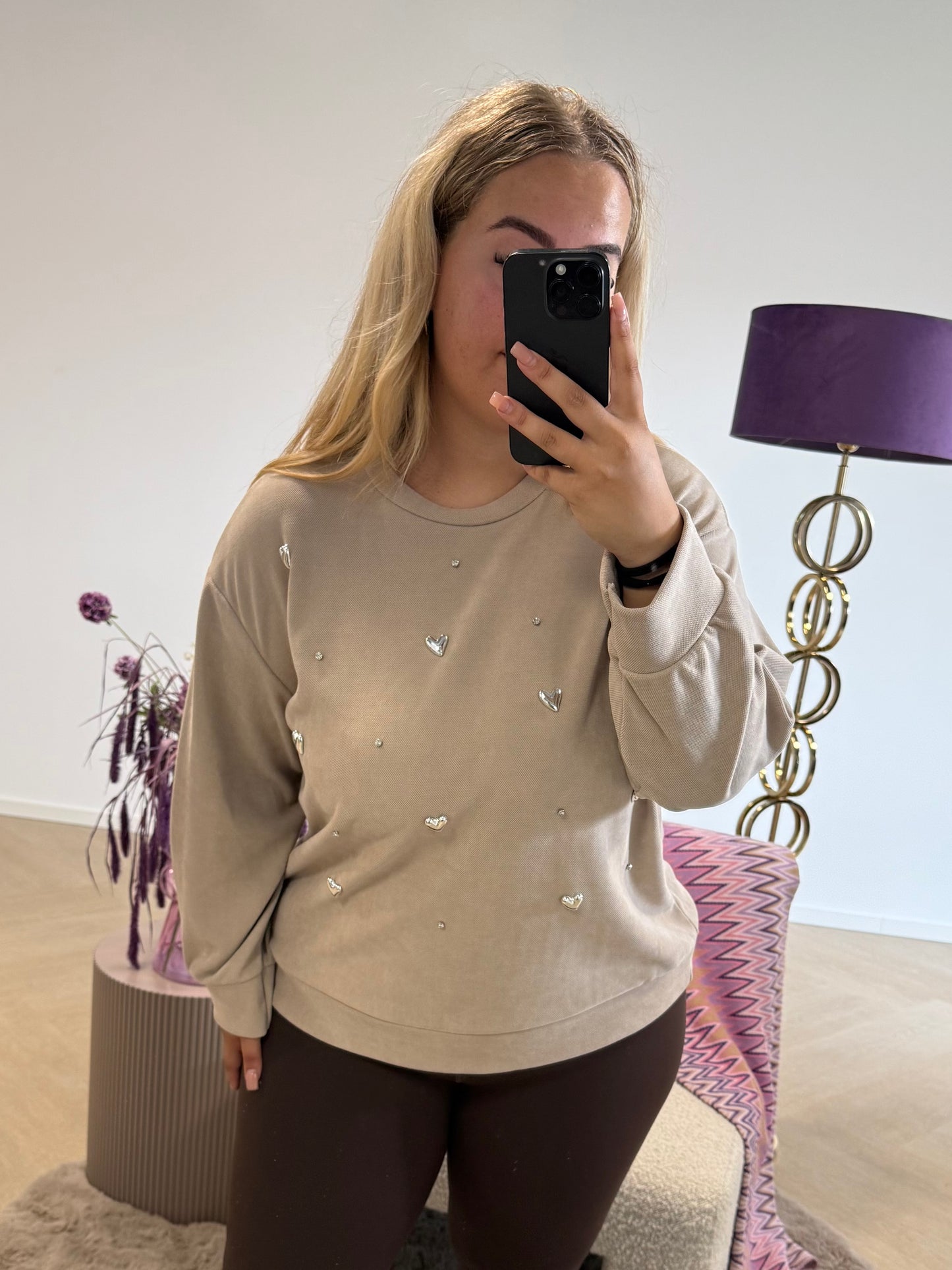 Hartjes Trui Beige