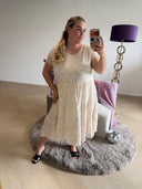 Kanten Dress Beige