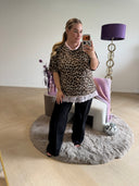 Panter Shirt Met Kantje Roze
