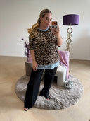 Panter Shirt Met Kantje Blauw