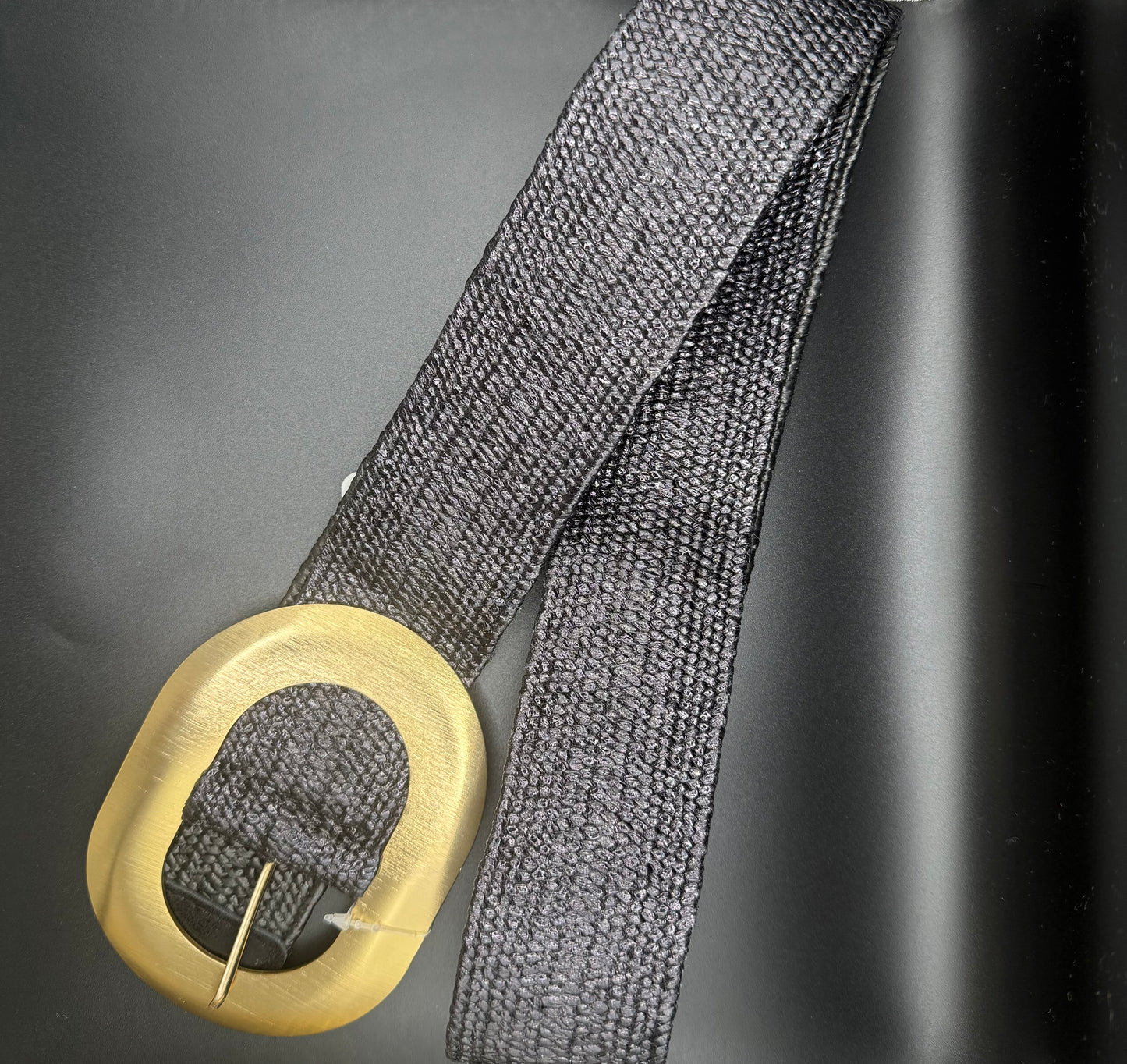 Stretch Riem Zwart Ovaal