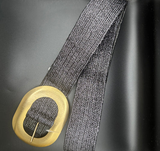 Stretch Riem Zwart Ovaal