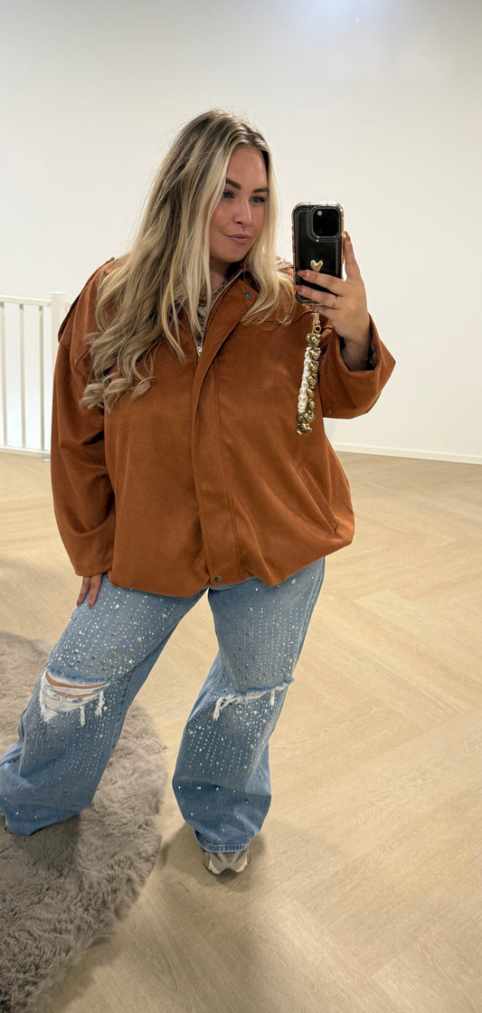 Suede Bomber Roest