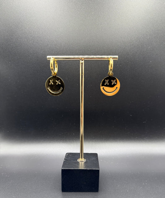 Smiley Cross Earrings
