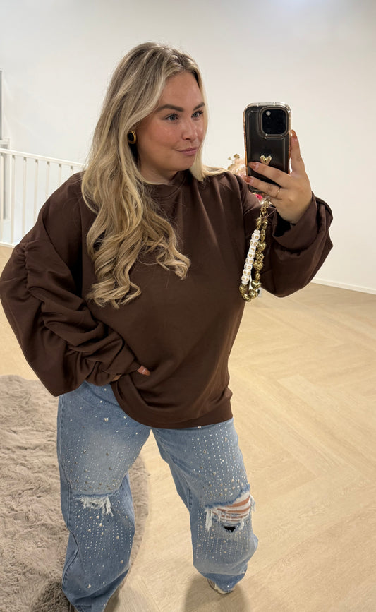 Sweater Met Smog Bruin